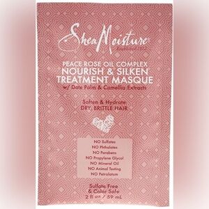 Shea Moisture Peace Rose Oil Complex Nourish & Silken Hair Masque 2 FL OZ
